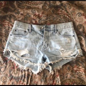 Distressed Jean Shorts Size 10